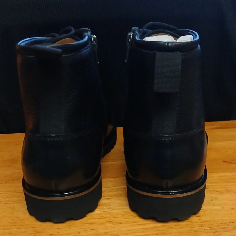 Donald J Pliner Black Leather Men's Boots